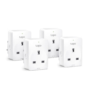 TP-LINK (TAPO P100 4-Pack) Mini Smart Wi-Fi Socket, Remote Access, Scheduling, Away Mode, Voice Control - Baztex Smart Home