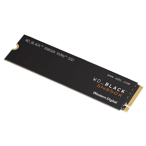 WD 1TB Black SN850X M.2 NVMe SSD, M.2 2280, PCIe4, TLC 3D NAND, R/W 7300/6300 MB/s, 800K/1,100K IOPS, No Heatsink - Baztex Internal SSD Drives