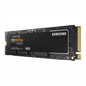 Samsung 500GB 970 EVO PLUS M.2 NVMe SSD, M.2 2280, PCIe, V-NAND, R/W 3500/3200 MB/s, 480K/550K IOPS - Baztex Internal SSD Drives