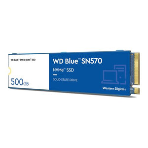 WD 500GB Blue SN570 M.2 NVMe SSD, M.2 2280, PCIe3, TLC NAND, R/W 3500/2300 MB/s, 360K/390K IOPS - Baztex Internal SSD Drives