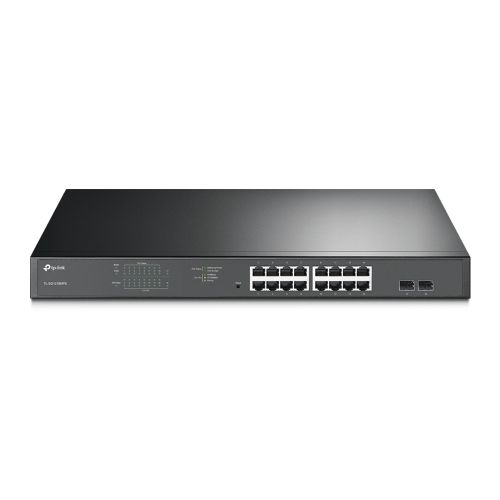 TP-LINK (TL-SG1218MPE) 16-Port Gigabit PoE+ Easy Smart Switch, 2 SFP Ports, Rackmountable - Baztex Switches