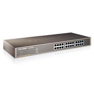 TP-LINK (TL-SF1024) 24-Port 10/100Mbps Unmanaged Rackmount Switch, Steel Case - Baztex Switches