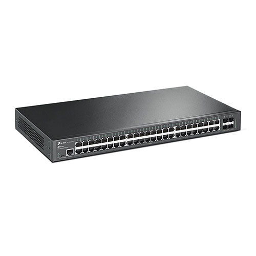 TP-LINK (TL-SG3452X) JetStream 48-Port Gigabit L2+ Managed Switch with 10GE 4 SFP+ Slots, L2/L3/L4 QoS, Fanless, Rackmountable - Baztex Switches