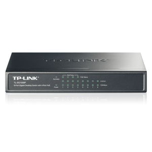 TP-LINK (TL-SG1008P) 8-Port Gigabit Unmanaged Desktop Switch, 4-Port PoE, Steel Case - Baztex Switches