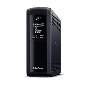 CyberPower Value Pro 1200VA Line Interactive Tower UPS, 720W, LCD Display, 8x IEC, AVR Energy Saving, 1Gbps Ethernet - Baztex UPS