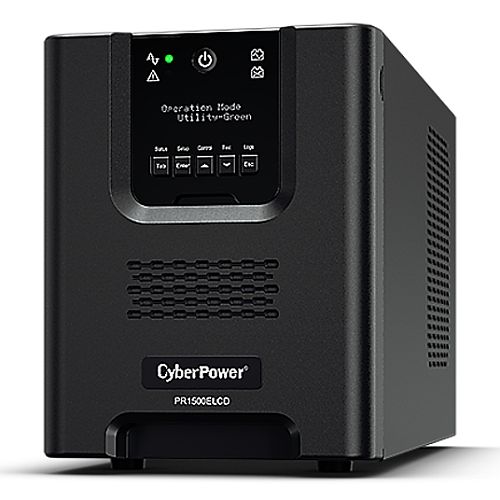CyberPower 1500VA Line Interactive Tower Pro UPS, 1350W, LCD Display, 8x IEC, AVR Energy Saving, Hot-Swap Batteries