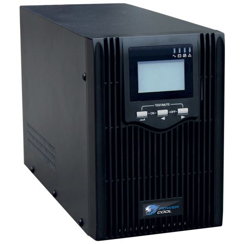 Powercool 2000VA Smart UPS, 1600W, LCD Display, 2 x UK Plug, 2 x RJ45, 3 x IEC, USB - Baztex UPS