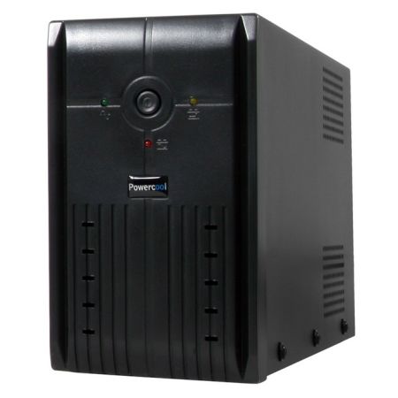 Powercool 1000VA Smart UPS, 600W, LED Display, 3 x UK Plug, 2 x RJ45, 3 x IEC, USB - Baztex UPS