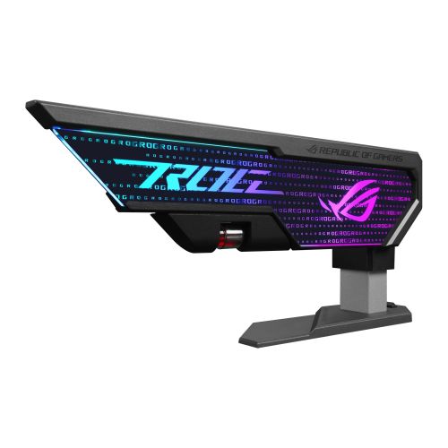 Asus ROG Herculx Graphics Card Holder, 3D ARGB Lightning, Stand Design, Supports Height of 72-128mm, Magnetic Spirit Level