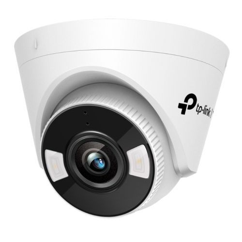 TP-LINK (VIGI C440-W 4MM) 4MP Full Colour Turret Network Camera w/ 4mm Lens, PoE, Spotlight LEDs, Smart Detection, Two-Way Audio, H.265+ - Baztex Surveillance Cameras
